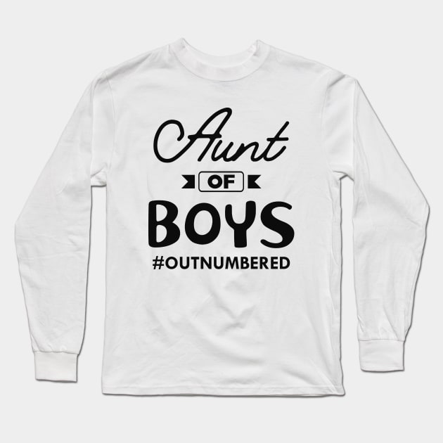 Aunt of boys #numbers Long Sleeve T-Shirt by KC Happy Shop